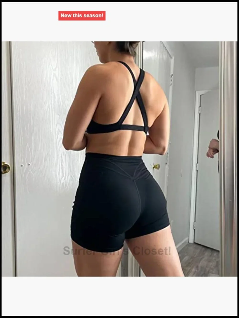 Women's Workout Sports Bra Low Impact Yoga Crop Tank with Cross Back Full
